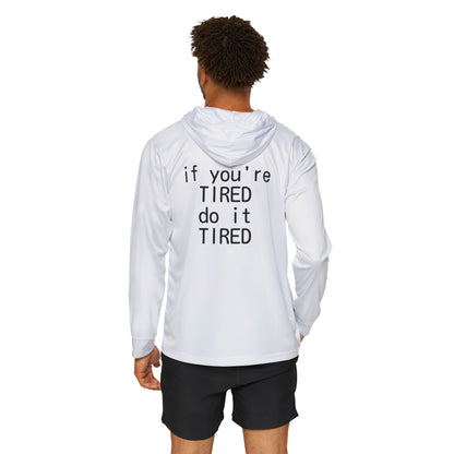 Motivational Sports Hoodie for Active Men - 'If You're Tired, Do It Tired'