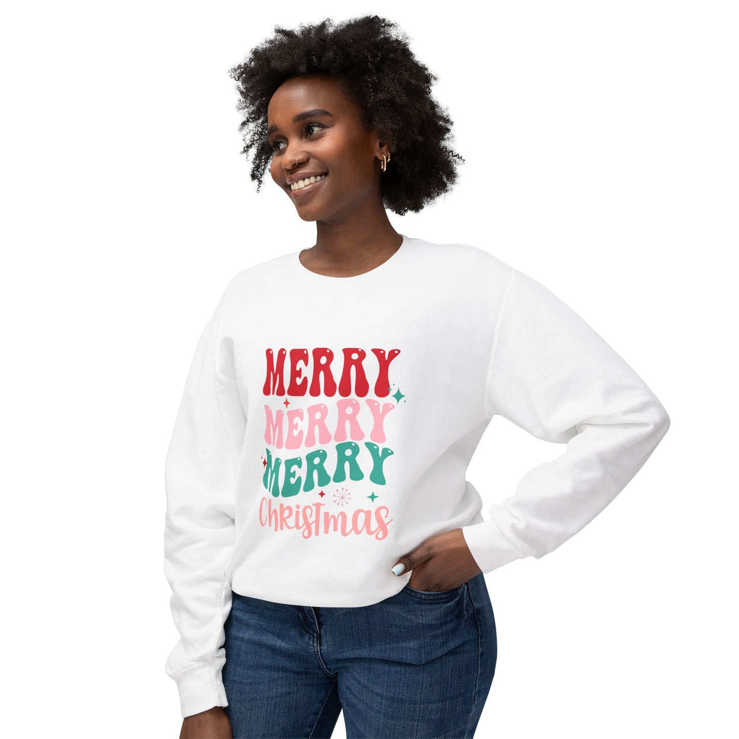 Merry Christmas Crewneck Sweatshirt – Festive Holiday Apparel