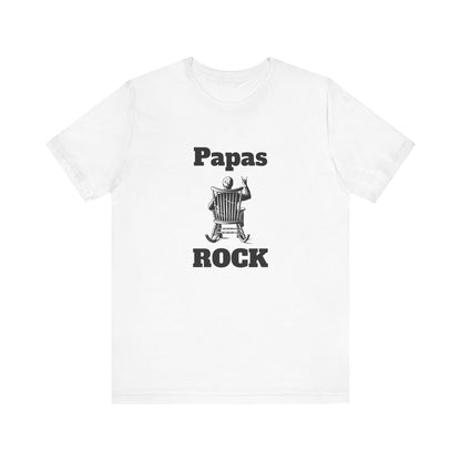 Papas Rock Mens T-Shirt – Perfect Gift for Grandparents – Casual Trendy Tee