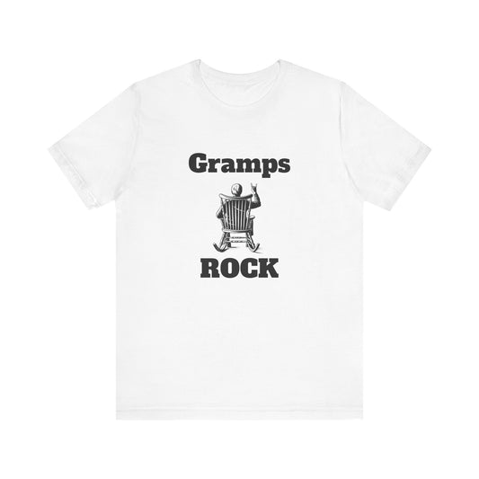 Gramps Rock Mens T-Shirt – Perfect Gift for Grandparents – Casual Trendy Tee