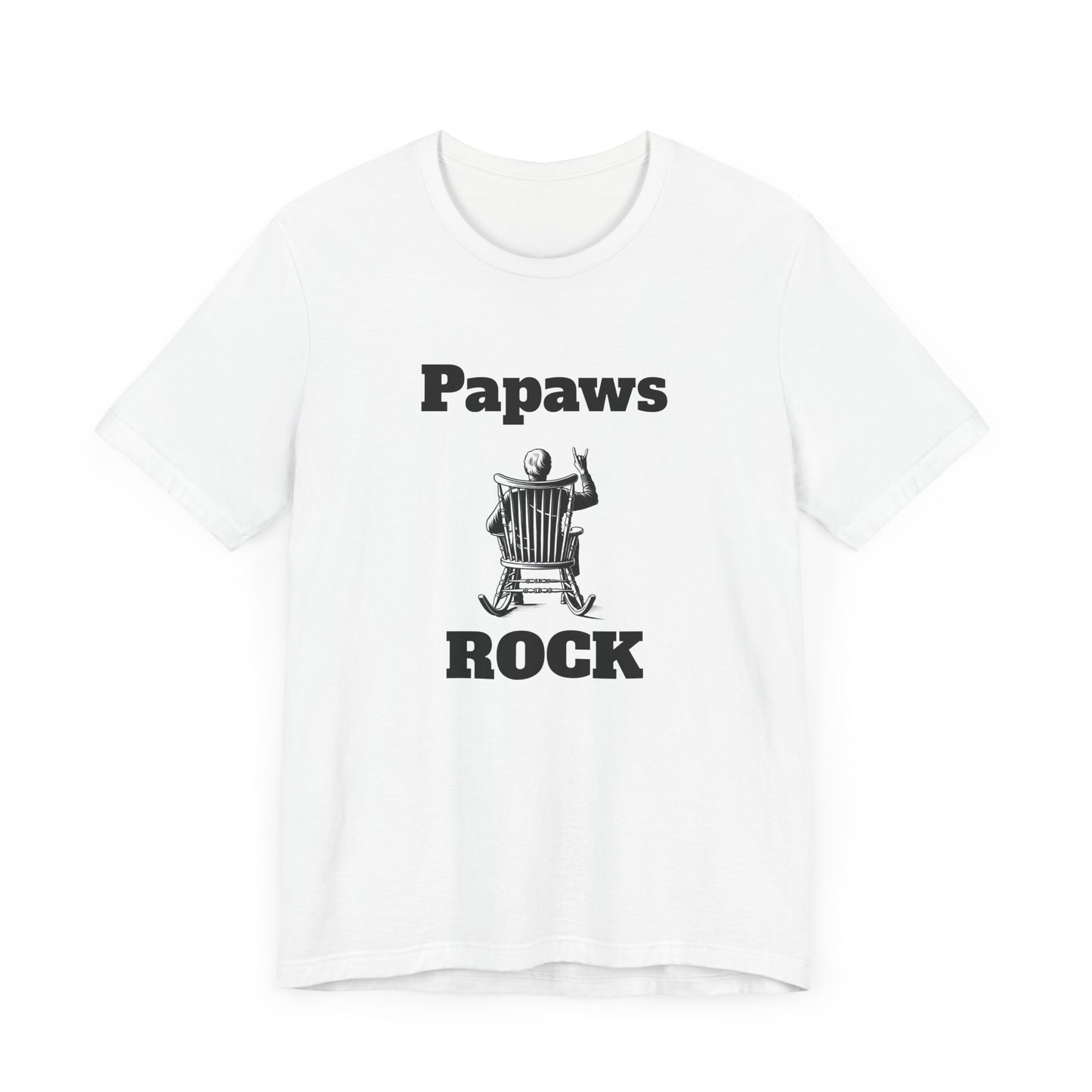 Papaws Rock Mens T-Shirt – Perfect Gift for Grandparents – Casual Trendy Tee