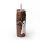 Hey Boo, Skinny Tumbler with Straw, 20oz