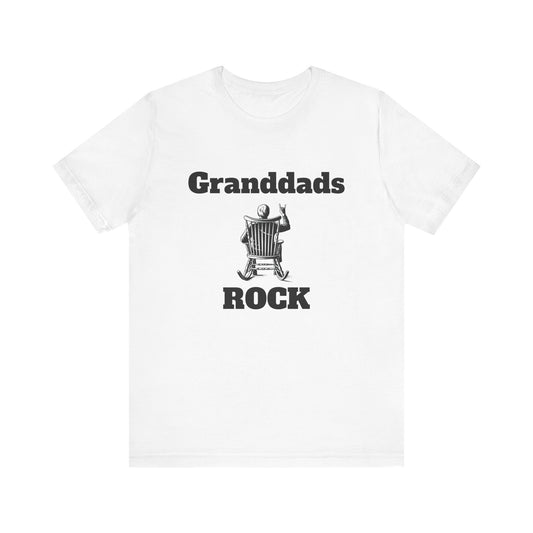 Granddads Rock Mens T-Shirt – Perfect Gift for Grandparents – Casual Trendy Tee