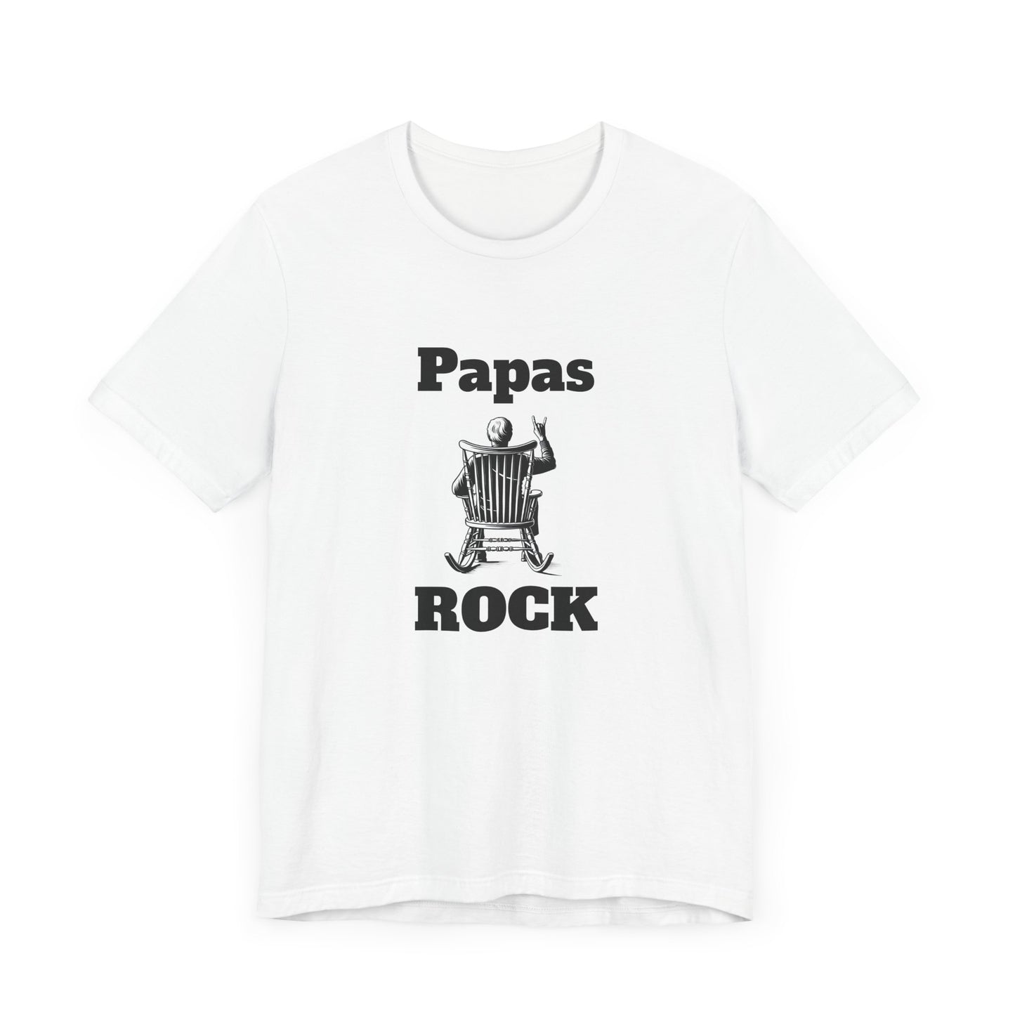 Papas Rock Mens T-Shirt – Perfect Gift for Grandparents – Casual Trendy Tee